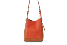 Load image into Gallery viewer, Lana Midi Bucket Bag - Dual Leather Tan/Maple