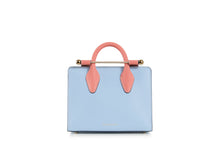 Load image into Gallery viewer, The Strathberry Nano Tote - Sky Blue/Salmon