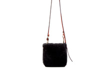 Load image into Gallery viewer, Lana Nano Bucket Bag - Black Shearling/Vanilla/Maple