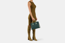 Load image into Gallery viewer, The Strathberry Midi Tote - Sage/Bottle Green/Vanilla