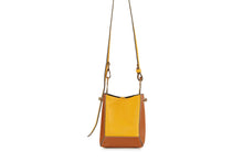 Load image into Gallery viewer, Lana Nano Bucket Bag - Dual Leather Tan/Blossom Yellow