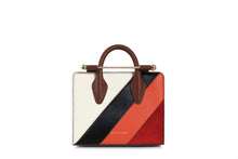Load image into Gallery viewer, The Strathberry Nano Tote - Patchwork Stripes Chocolate
