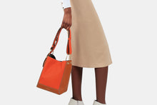Load image into Gallery viewer, Lana Midi Bucket Bag - Dual Leather Tan/Maple
