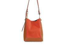 Load image into Gallery viewer, Lana Midi Bucket Bag - Dual Leather Tan/Maple
