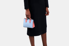 Load image into Gallery viewer, The Strathberry Nano Tote - Sky Blue/Salmon
