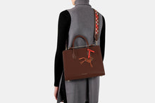 Load image into Gallery viewer, The Strathberry Midi Tote - Riding School Chocolate
