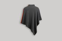 Load image into Gallery viewer, Cashmere Poncho - Striped Grey
