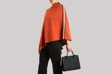 Load image into Gallery viewer, Cashmere Poncho - Striped Maple
