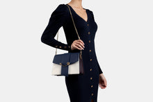Load image into Gallery viewer, Crescent Shoulder - Burgundy/Navy/Vanilla
