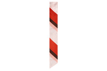 Load image into Gallery viewer, Silk Skinny Scarf - Patchwork Stripe Pink
