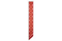 Load image into Gallery viewer, Silk Skinny Scarf - Maze Print Pink
