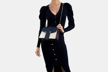 Load image into Gallery viewer, Crescent Shoulder - Burgundy/Navy/Vanilla
