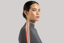 Load image into Gallery viewer, Cashmere Poncho - Striped Grey
