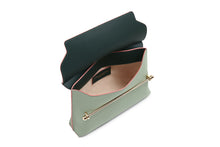 Load image into Gallery viewer, Stylist Belt Bag - Bottle Green/Sage with Salmon Edge
