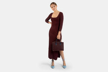 Load image into Gallery viewer, The Strathberry Midi Tote - Bfaner Burgundy/Navy/Vanilla
