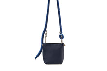 Load image into Gallery viewer, Lana Nano Bucket Bag - Navy/Electric Blue Shearling/Alice Blue
