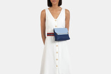 Load image into Gallery viewer, Stylist Belt Bag - Navy/Sky Blue
